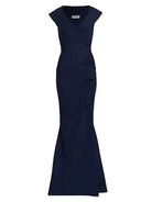 Fiy Norc Long Dress - Blu Notte by Chiara Boni — view 3