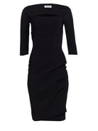 Kate Boatneck Sheath Dress - Black by Chiara Boni — view 3