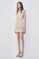 Messina Blazer Mini Dress - Dried Pineapple by Jonathan Simkhai — view 4