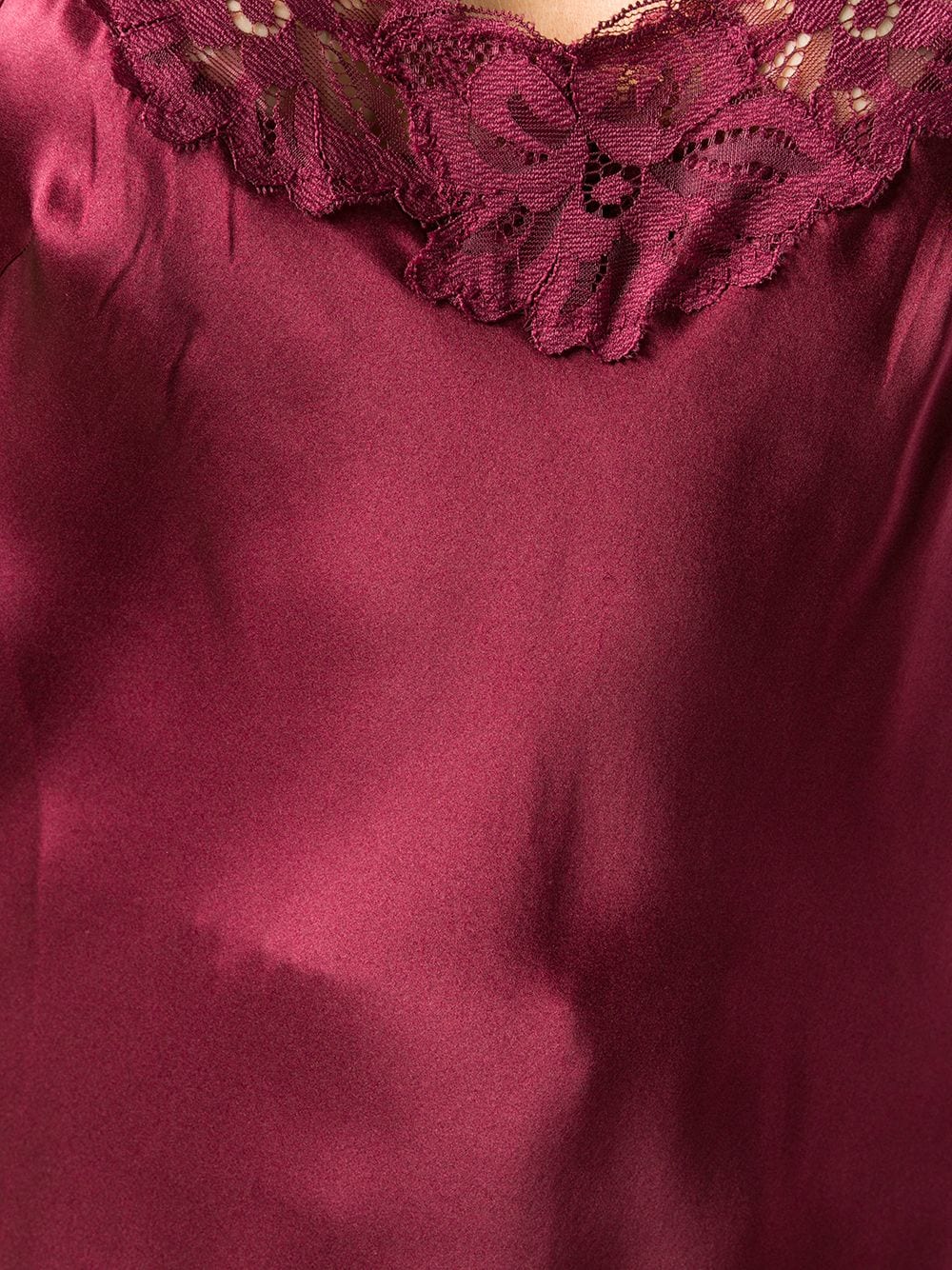 Floral Lace Silk Cami - Burgundy by Gold Hawk — alternate view