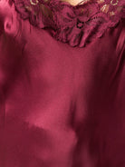 Floral Lace Silk Cami - Burgundy by Gold Hawk — alternate view