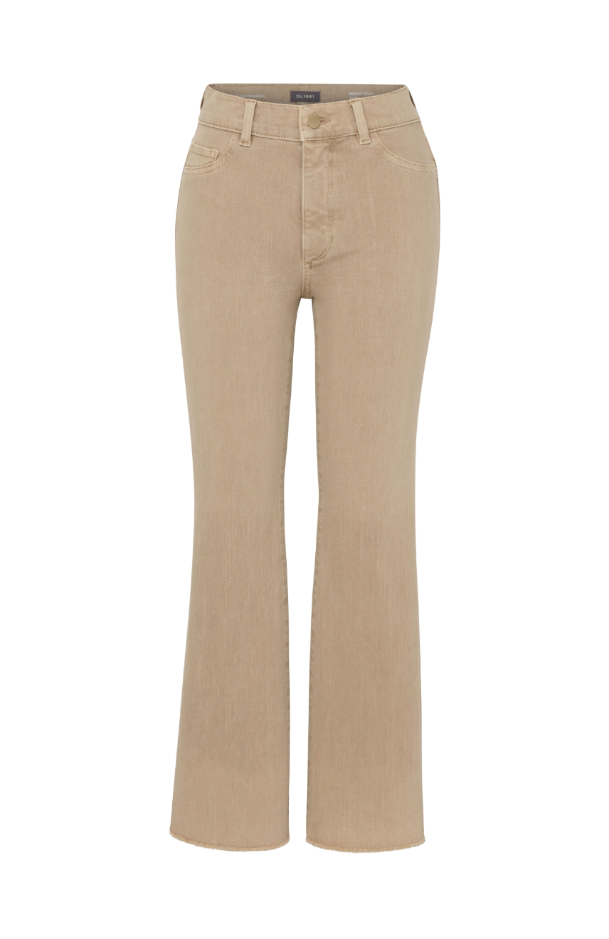 Bridget Corduroy Boot High Rise Instasculpt Crop - Sand by DL1961 — view 4