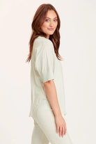 Gardiner Banded Sleeve Top - Murmur Pigment by XCVI — view 3