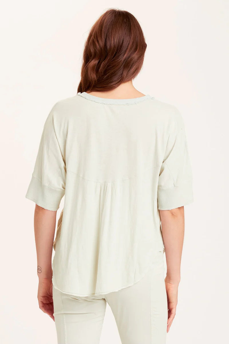 Gardiner Banded Sleeve Top - Murmur Pigment by XCVI — alternate view