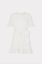 Lumi Pleated Dress - White by Milly — view 3