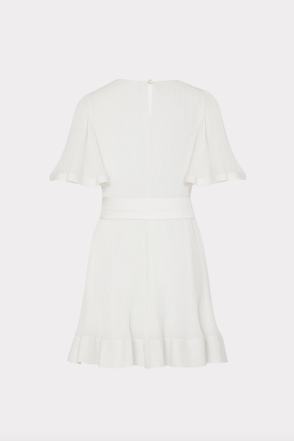 Lumi Pleated Dress - White by Milly — view 4