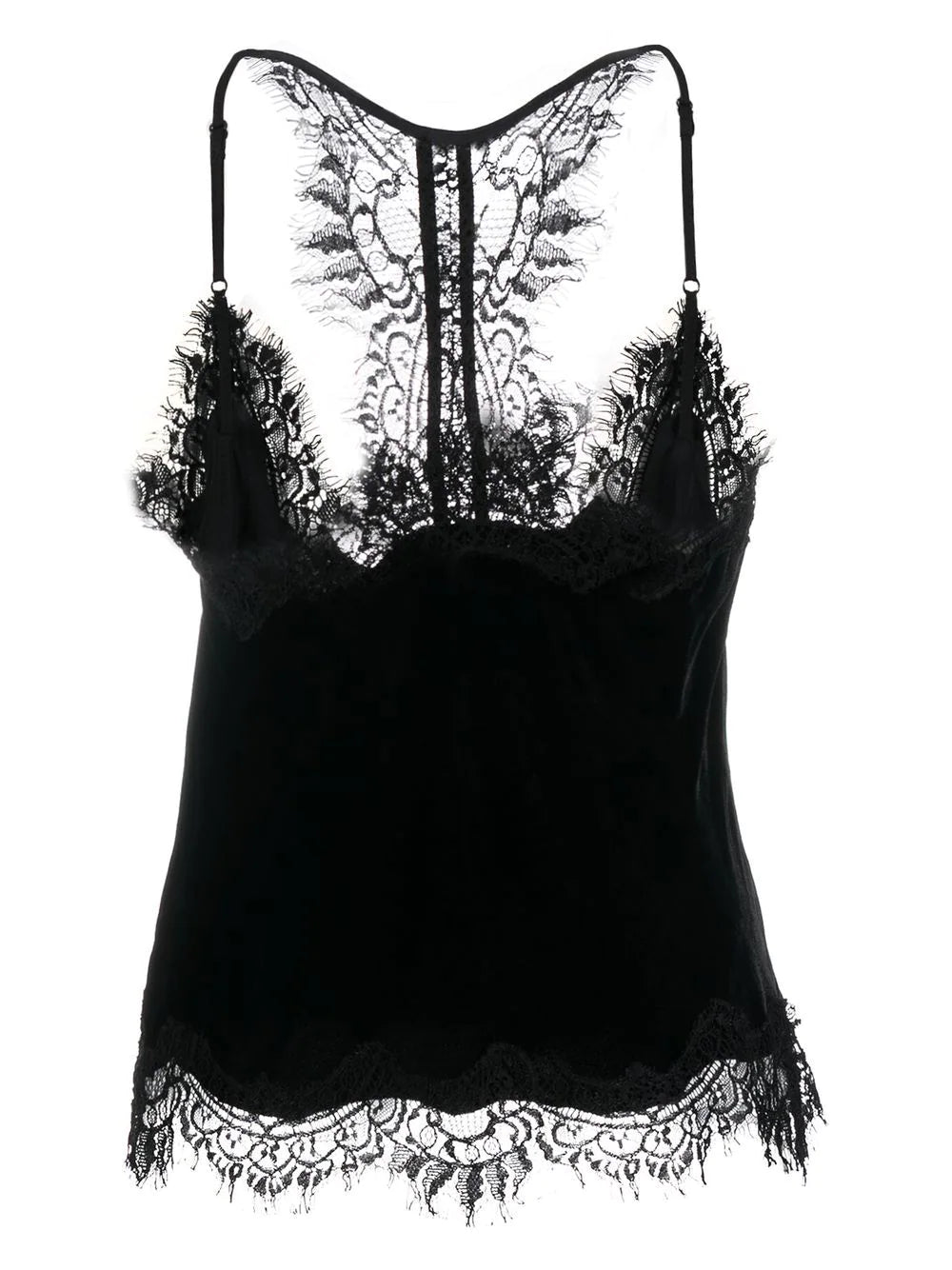 Lucy Crop Cami - Black by Gold Hawk — alternate view