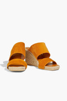 Gaelan Suede Wedge Sandal - Saffron by Vince — view 3