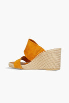 Gaelan Suede Wedge Sandal - Saffron by Vince — view 4