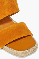 Gaelan Suede Wedge Sandal - Saffron by Vince — view 5