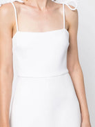 Bonded Shoulder Ties Dress - White by Cynthia Rowley — view 4