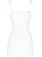Bonded Shoulder Ties Dress - White by Cynthia Rowley — view 5