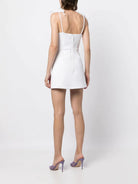 Bonded Shoulder Ties Dress - White by Cynthia Rowley — view 3