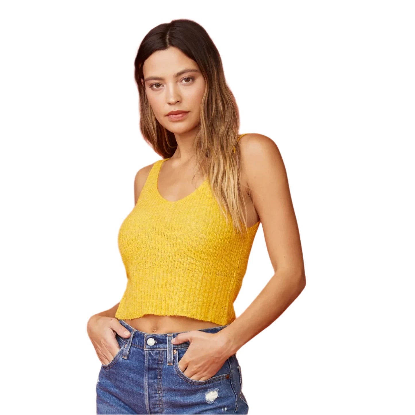 Mohair Tank - Sunshine by Monrow | 25 South Boutiques