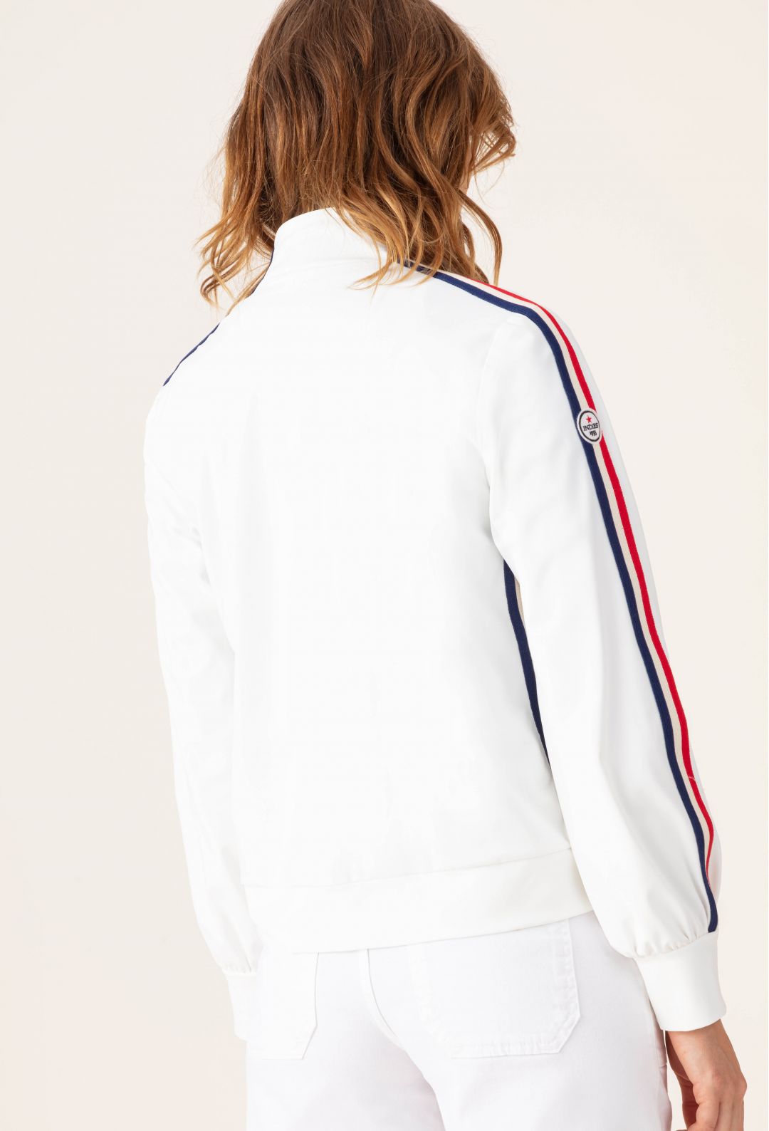 Serena Tech Jersey Jacket - Blanc by Indies — alternate view