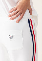 Deborah Tech Jersey Trousers - Blanc by Indies — view 4