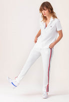Deborah Tech Jersey Trousers - Blanc by Indies — alternate view
