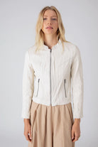 Quilted Washed Leather Jacket - Pearl by Burning Torch | 25 South Boutiques