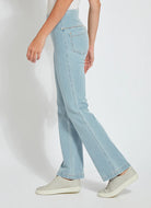 Baby Bootcut Denim - Bleached Blue by Lysse — view 3