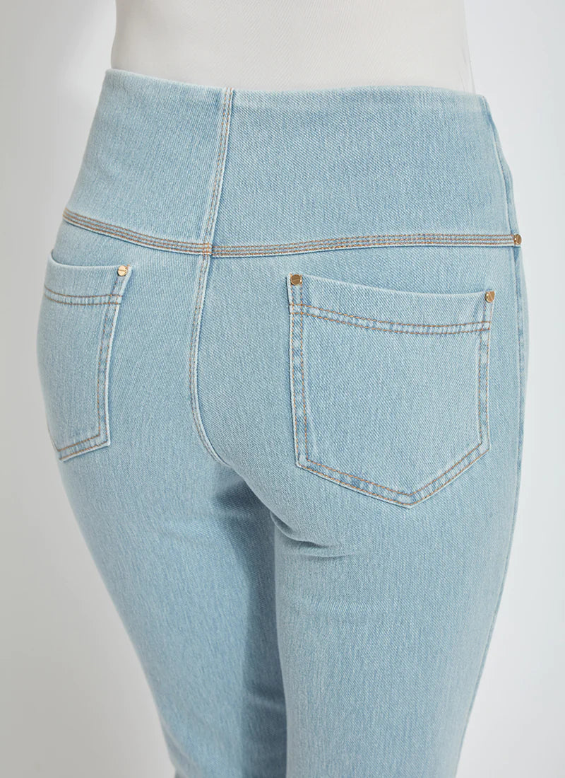 Baby Bootcut Denim - Bleached Blue by Lysse — view 5