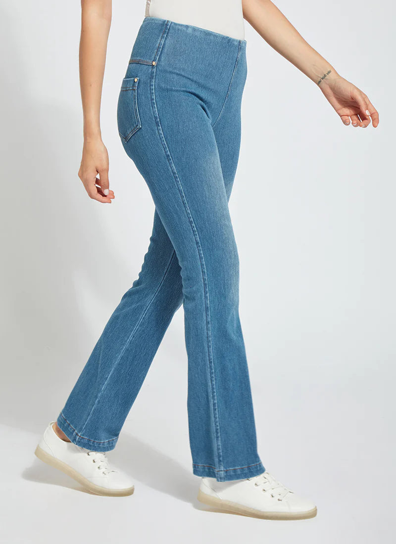 Baby Bootcut Denim - Mid Wash by Lysse — view 3