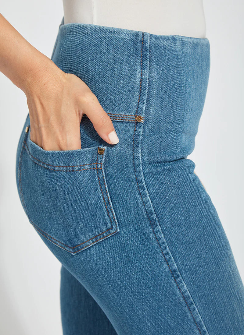Baby Bootcut Denim - Mid Wash by Lysse — view 5