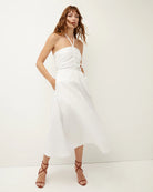 Tucker Dress - White by Veronica Beard — view 3