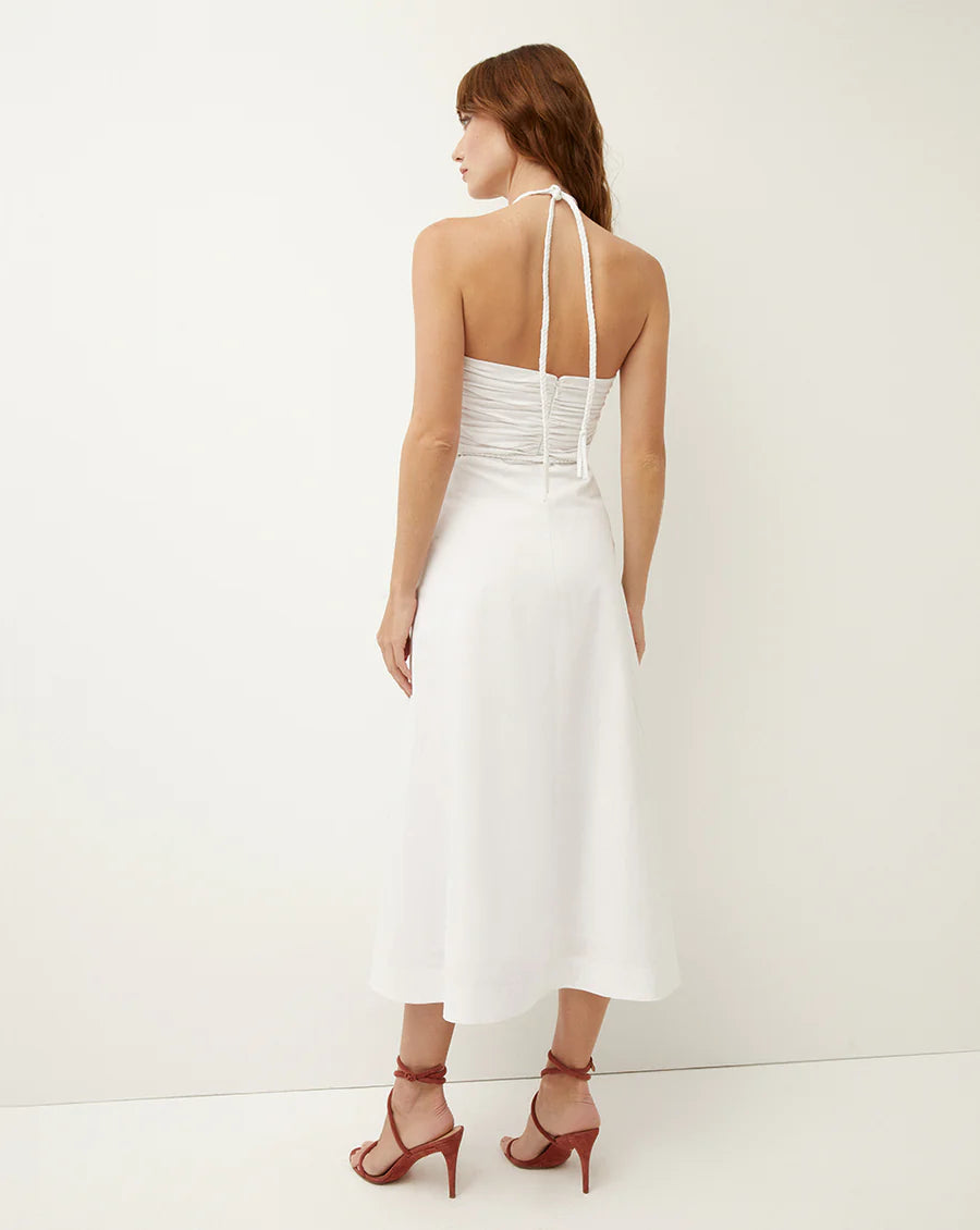 Tucker Dress - White by Veronica Beard — view 4