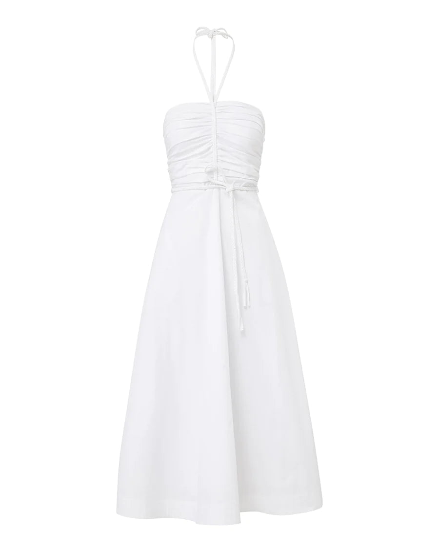 Tucker Dress - White by Veronica Beard — view 5