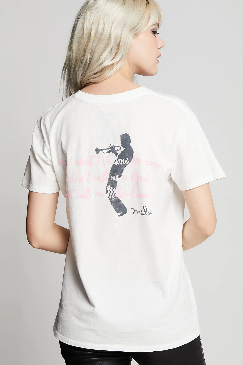 Miles Davis Midnight Tee - White by Recycled Karma — alternate view