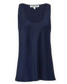 Rachel Satin Tank - Royal by Elizabeth & James — view 3