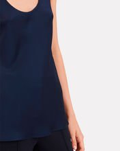 Rachel Satin Tank - Royal by Elizabeth & James — view 4