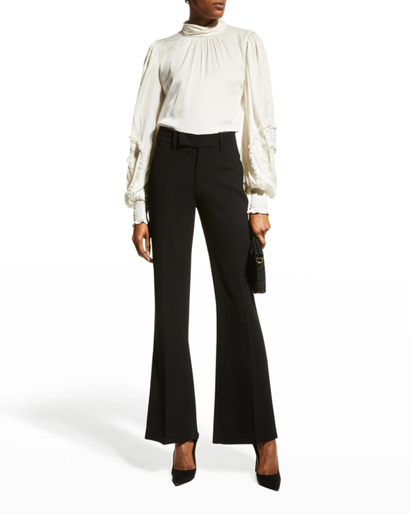 Carissa Mock Neck Blouse - Cream by Ramy Brook — view 3