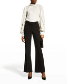 Carissa Mock Neck Blouse - Cream by Ramy Brook — view 3
