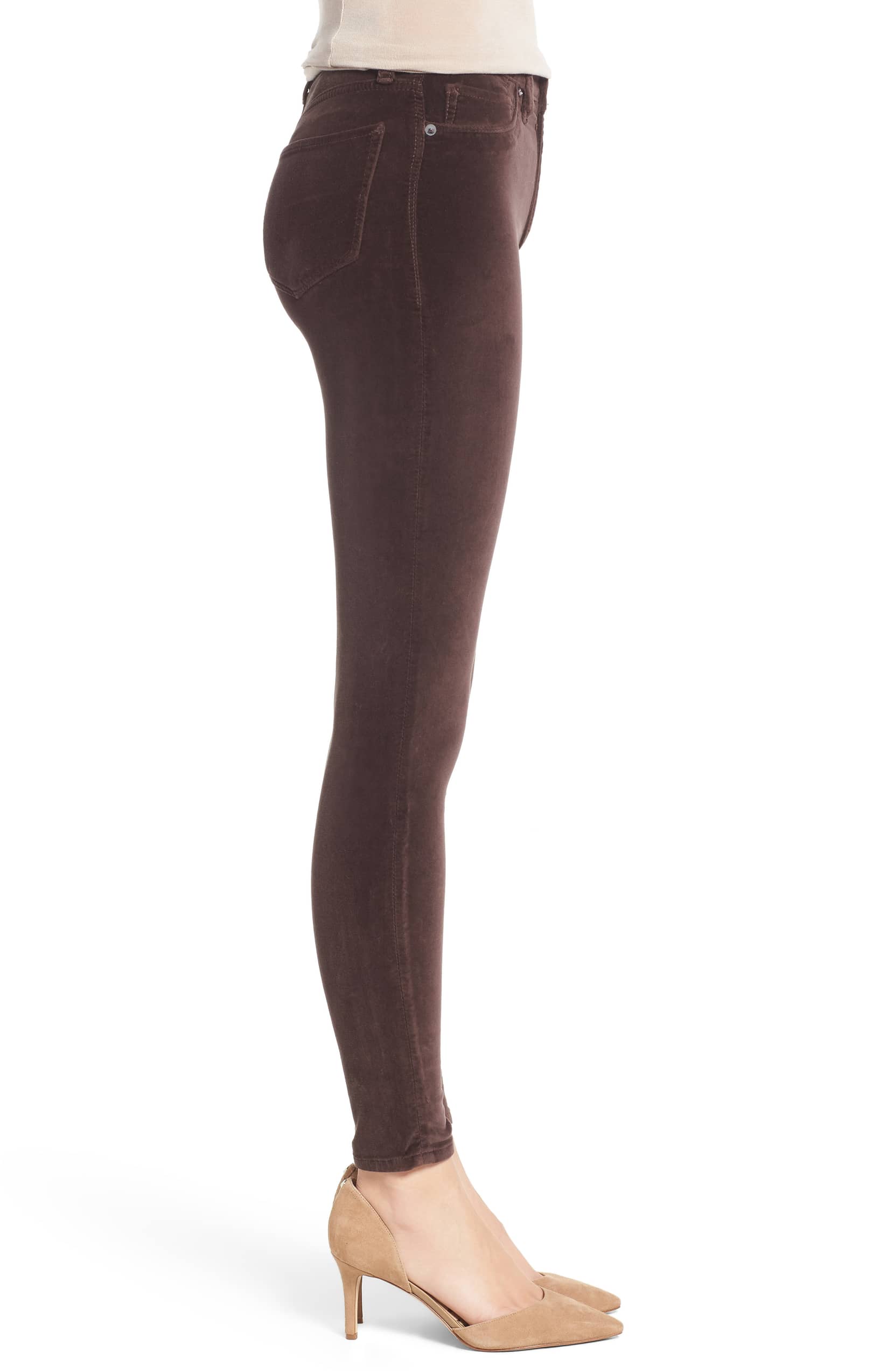 Barbara High Rise Skinny Jeans - Antler Velvet by Hudson — view 4