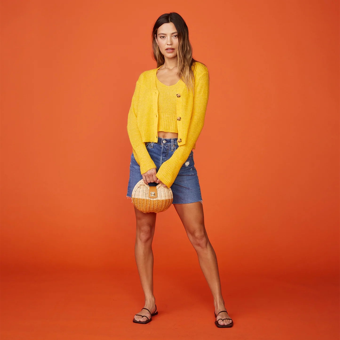 Mohair Cardigan - Sunshine by Monrow — view 5