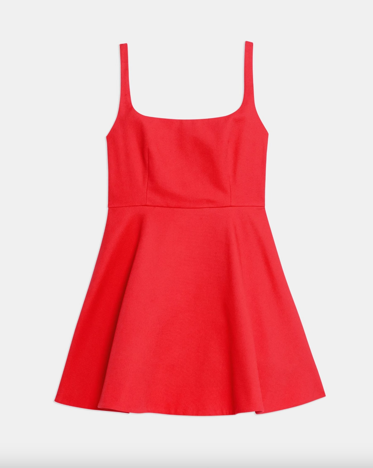Flared Mini Dress in Cotton Piqué - Grenadine by Theory — view 5