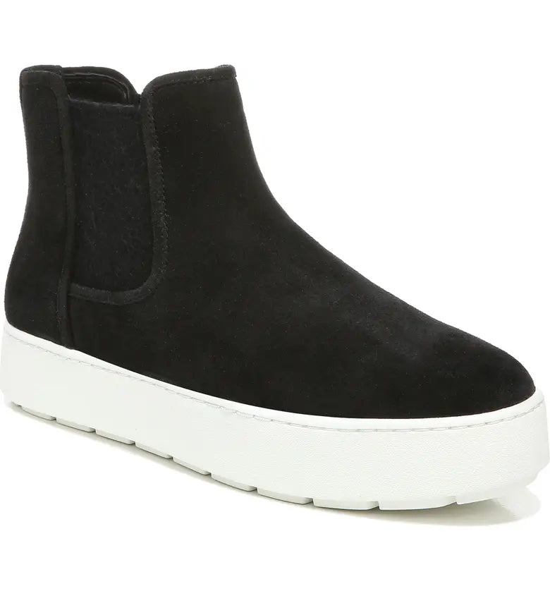 Warren Suede Chelsea Sneaker - Black by Vince — alternate view