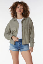Knit Twill Shirt Jacket - Basil by Bobi | 25 South Boutiques
