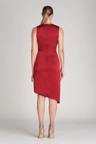 Uma Draped Dress - Crimson by Theia — alternate view