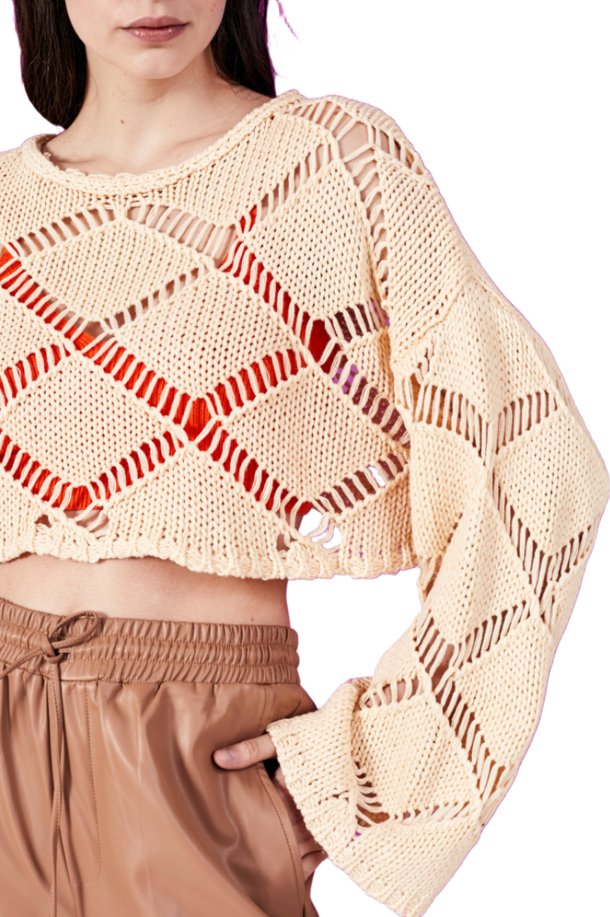 Alula Crop Sweater - Butter by Deluc — alternate view