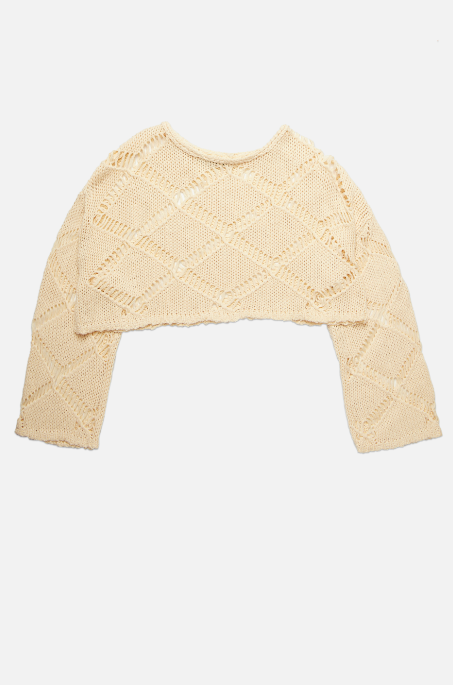 Alula Crop Sweater - Butter by Deluc — view 3
