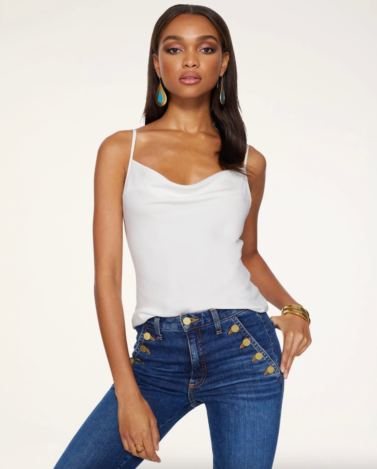 Abigail Cowl Neck Tank - Ivory by Ramy Brook | 25 South Boutiques