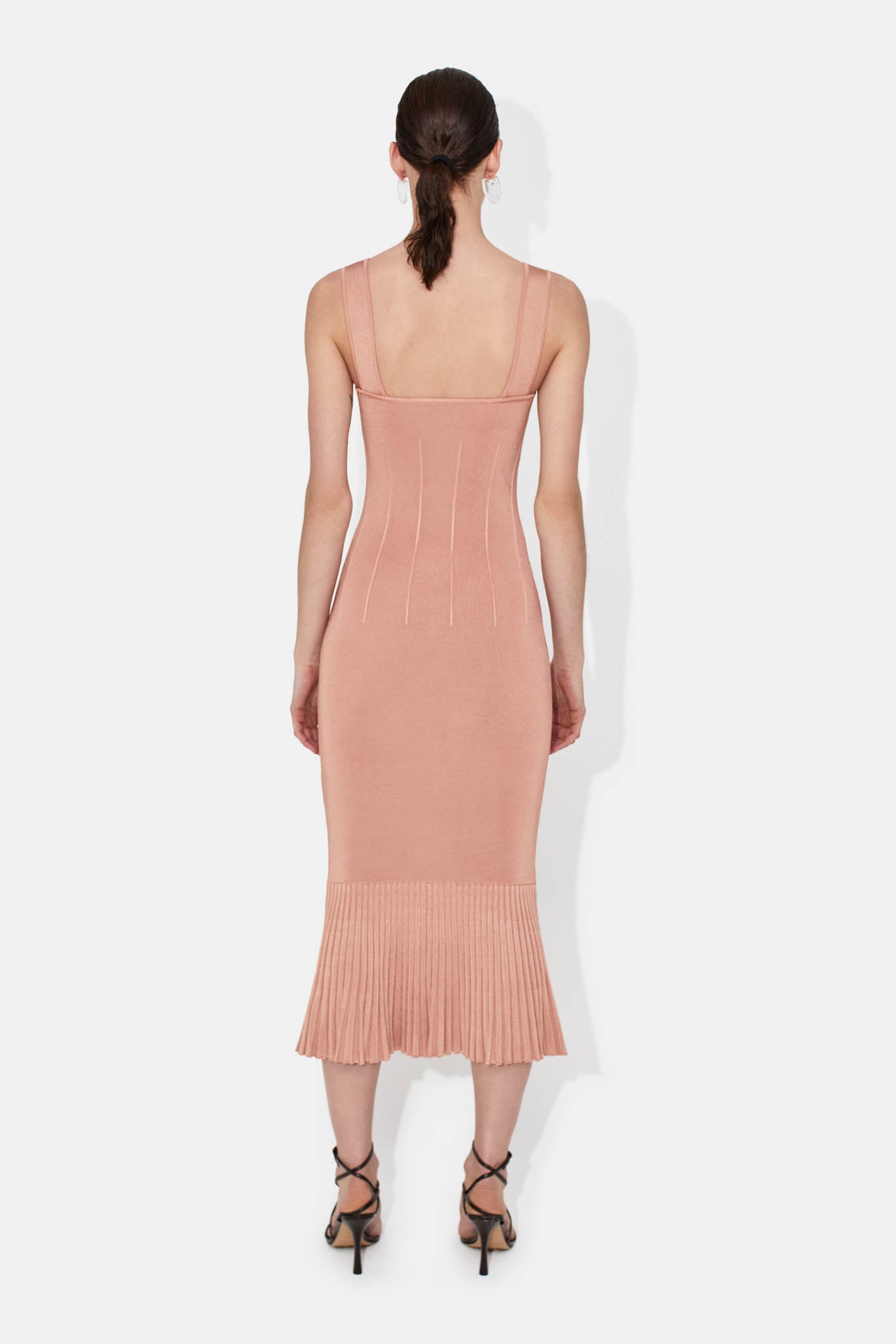 High Shine Atalanta Dress - Blush by Galvan London — view 3