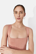 High Shine Atalanta Dress - Blush by Galvan London — view 4