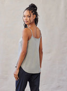 Frayed Edge Camisole - Soft Army by Bella Dahl — alternate view