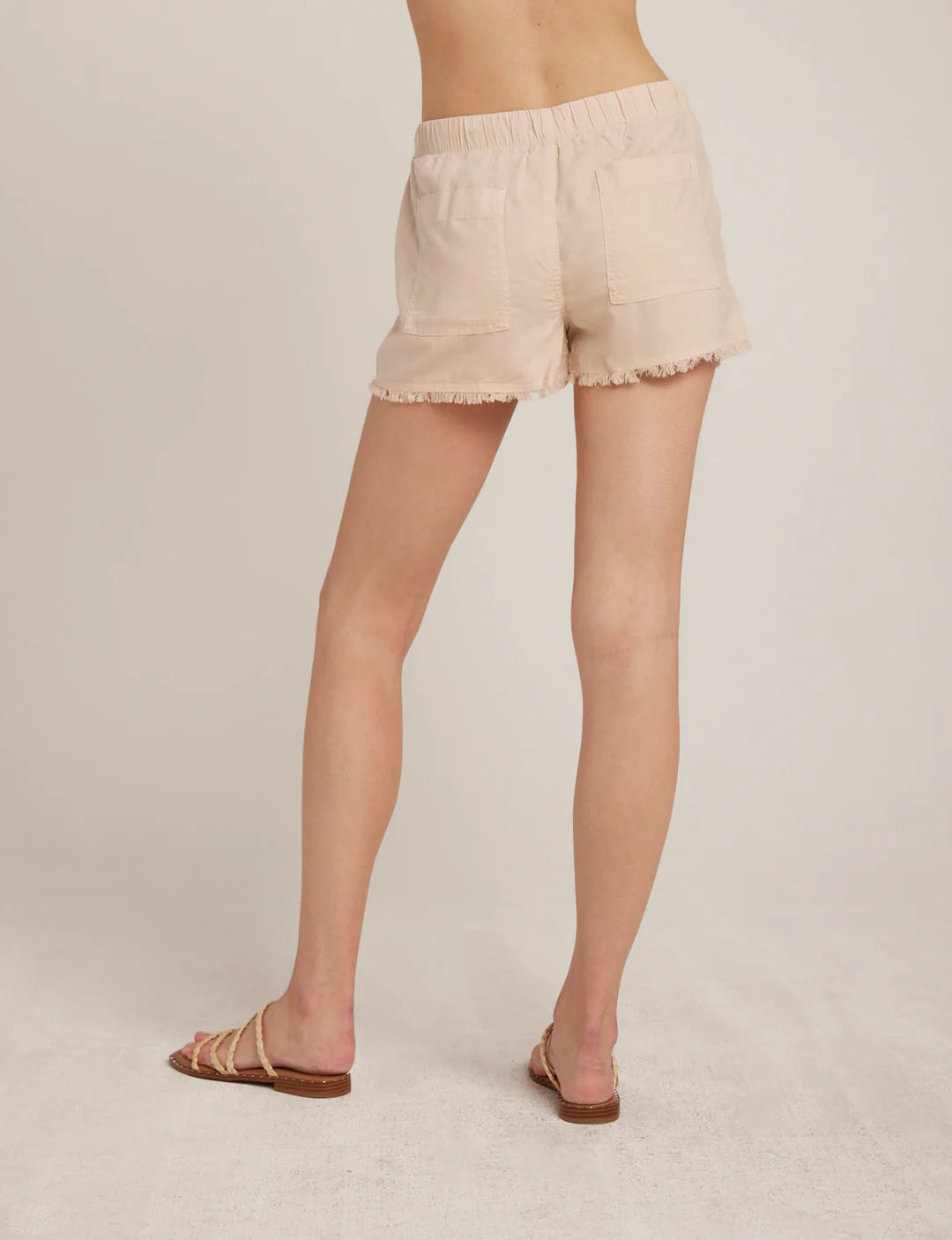 Frayed Pocket Short - Soft Tan by Bella Dahl — view 3