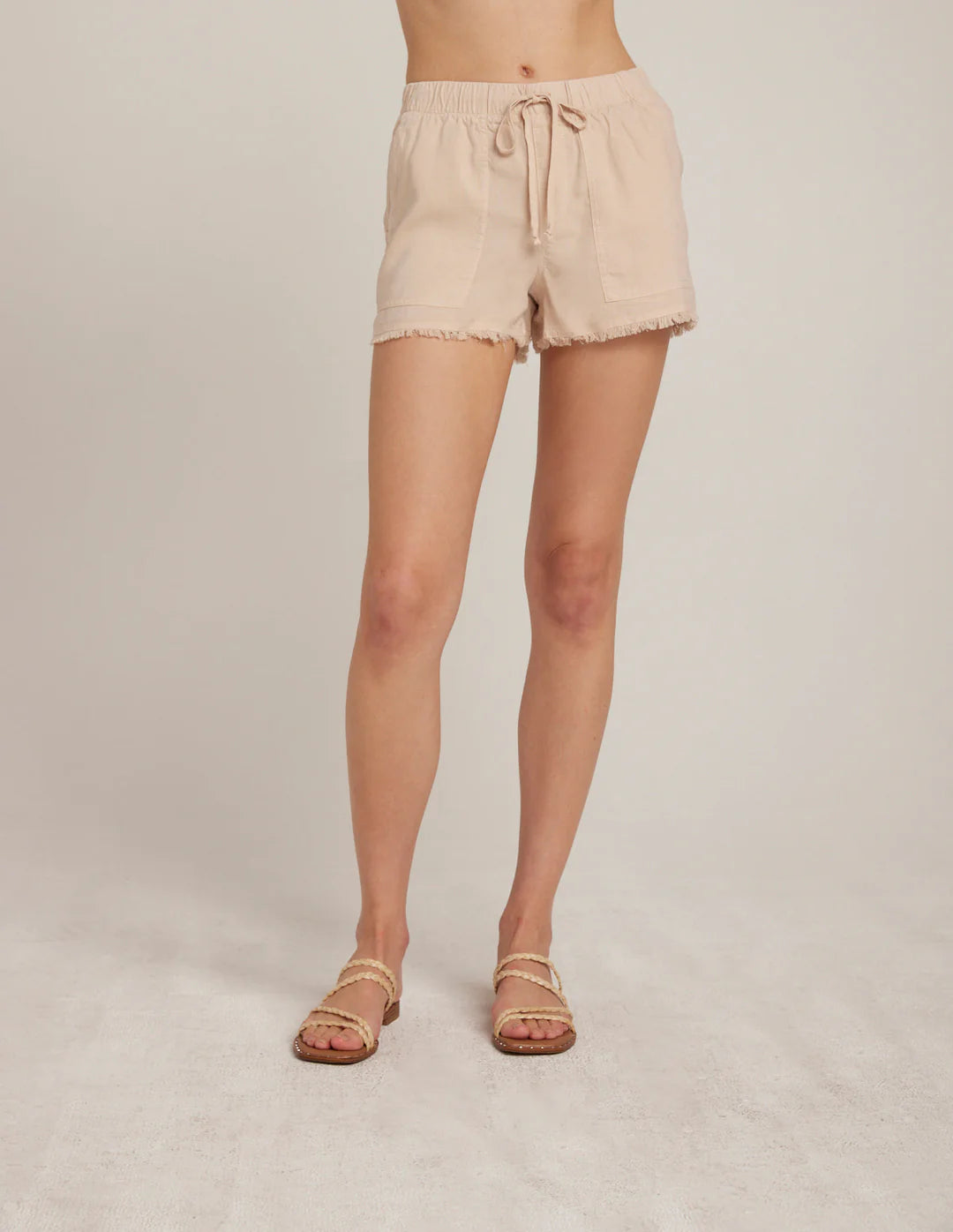 Frayed Pocket Short - Soft Tan by Bella Dahl — alternate view