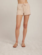 Frayed Pocket Short - Soft Tan by Bella Dahl — alternate view