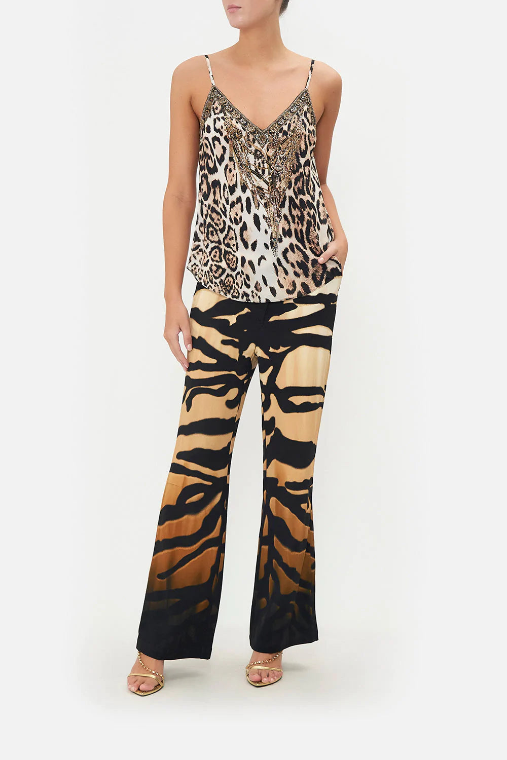 V Neck Bias Cami - Cool For Cats by Camilla — view 3